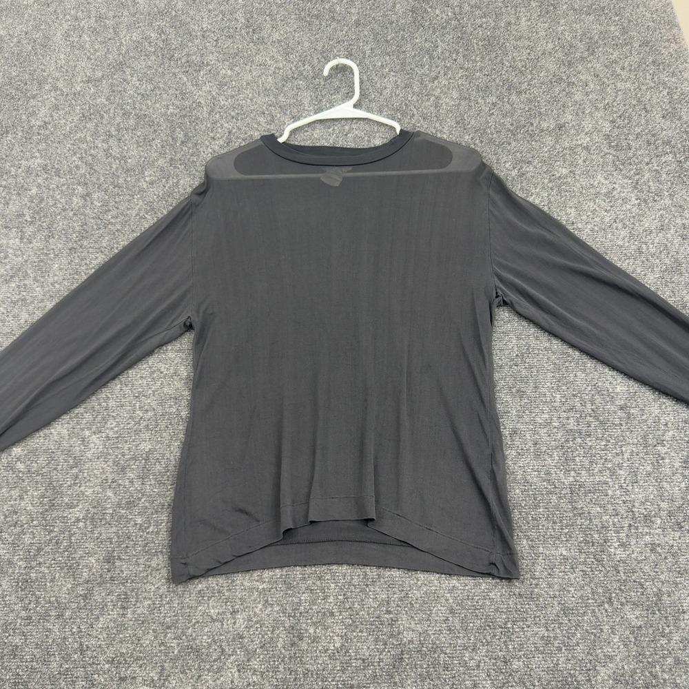 Vintage Thermasilk by Terramar Shirt L Black Silk Crew Neck Base Layer Gorpcore